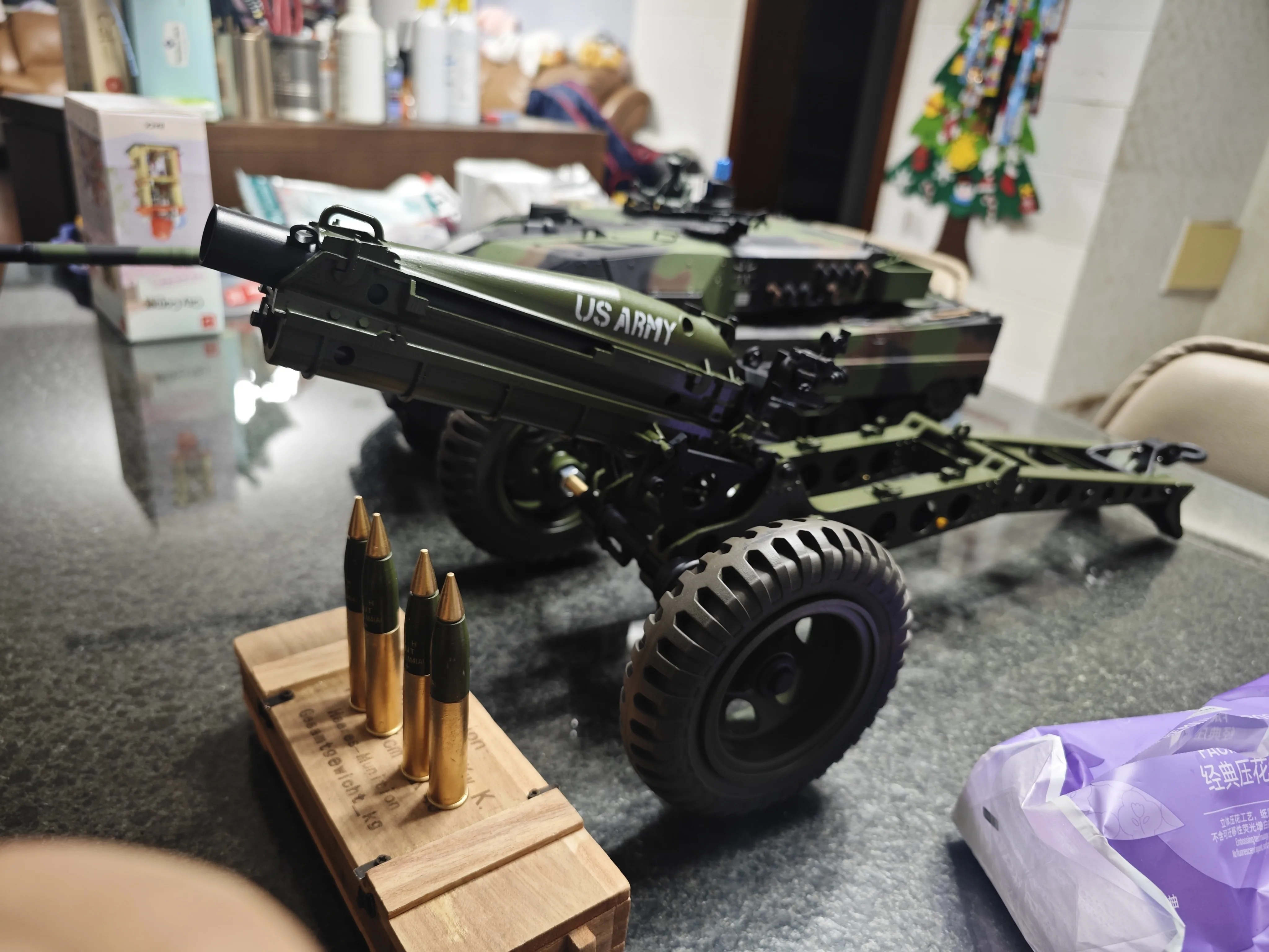 1/6 Scale 3D Printed WWII US M1 75mm Howitzer Model Toy Gun for Action Figures