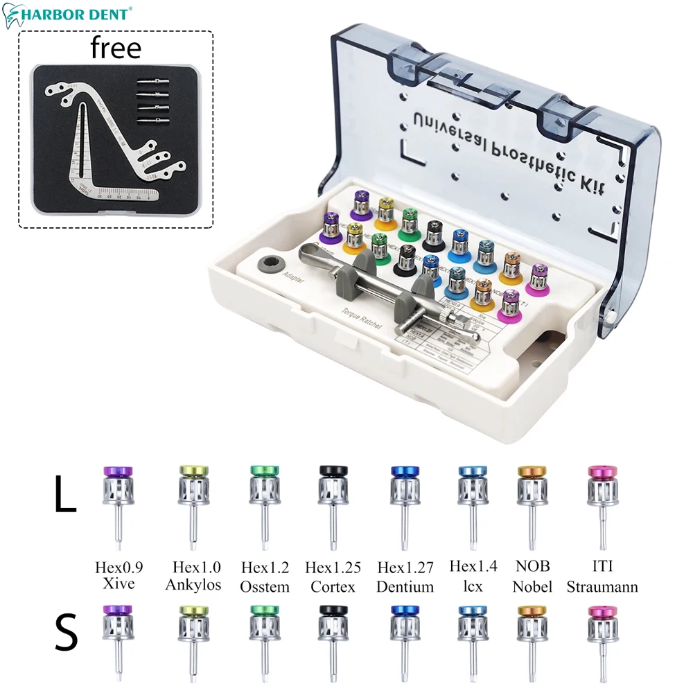 

1 Whole Set Dental Implant Restoration Tool Kit Dental Universal Implant Torque Screwdrivers Wrench Restoration Tools