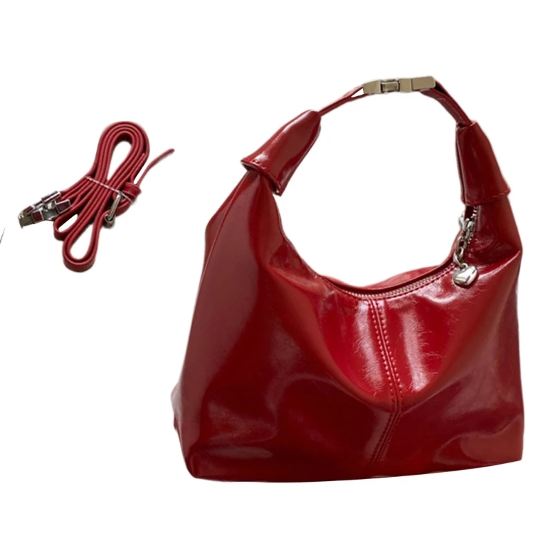 Versatile Crossbody Bag with Ample Space Trendy PU Leather Zippers Handbag Purse