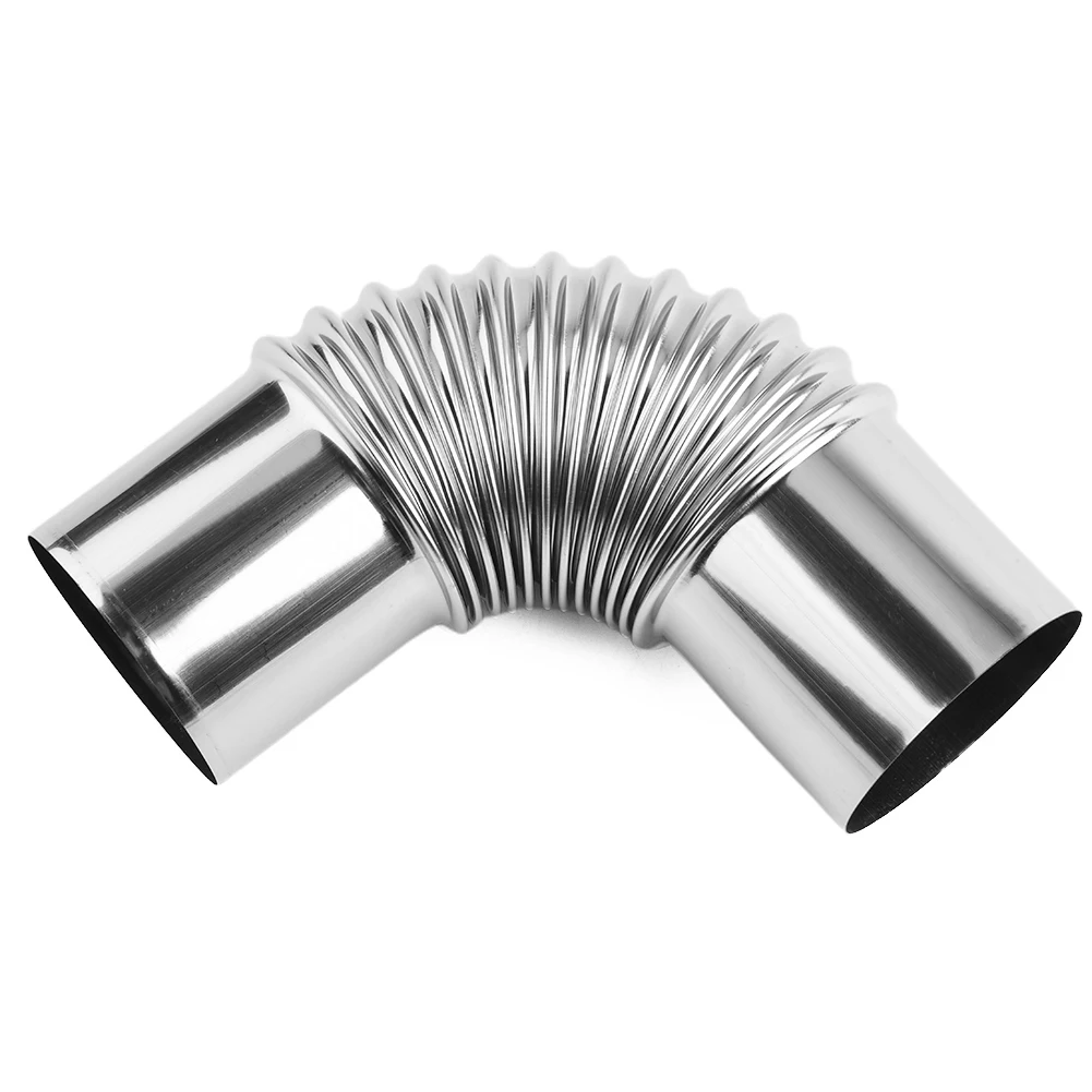 Multiple Usage Elbow Tube Stainless Steel Thermal Tents Withstand High Temperature 60mm 90° Angle Chimney Pipe