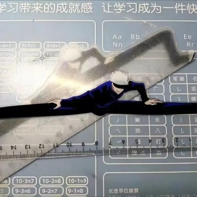 15Cm Anime Jujutsu Kaisen Student Straight Ruler Satoru Gojo Surrounding Stationery Supplies Transparent Ruler Kid Gift