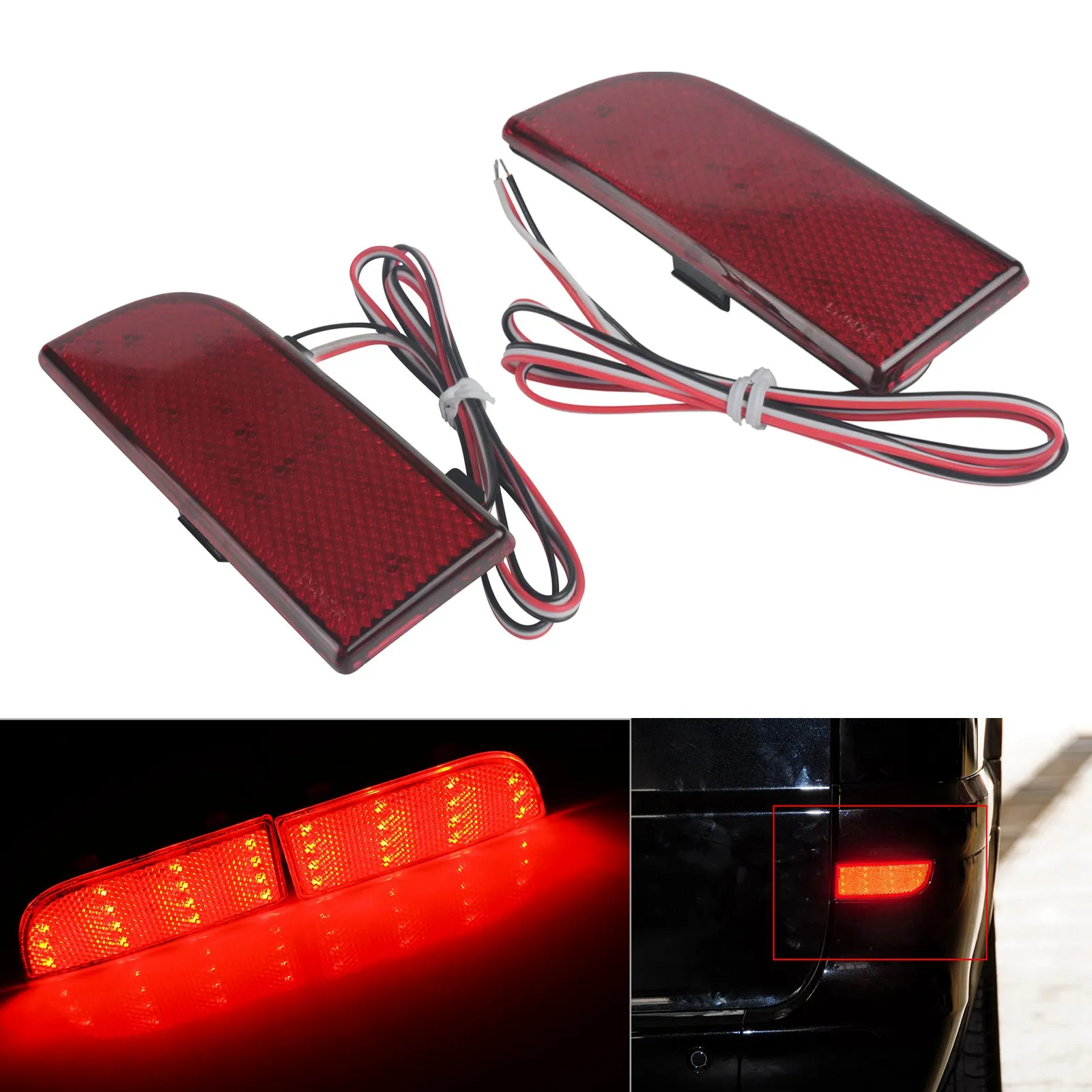 1 para reflektor tylnego zderzaka światło hamowania LED dla Mercedes Benz W639 Vito Viano 2003-14