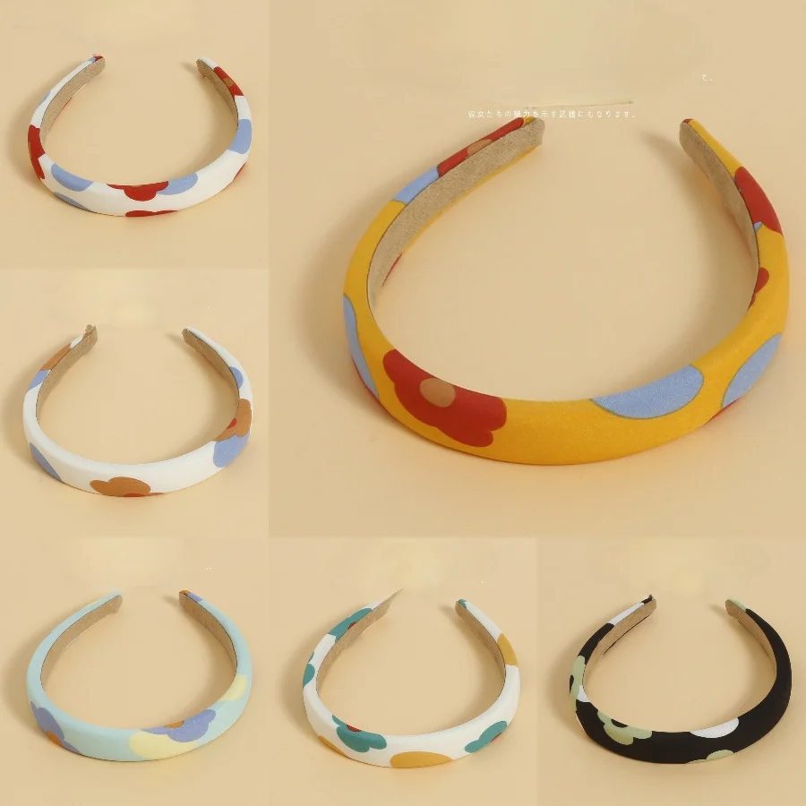 

Wide Floral Headband for Women Summer Beach Style Non-Slip Comfortable Stretchable Design Vacation Daily Use Hair Accessories