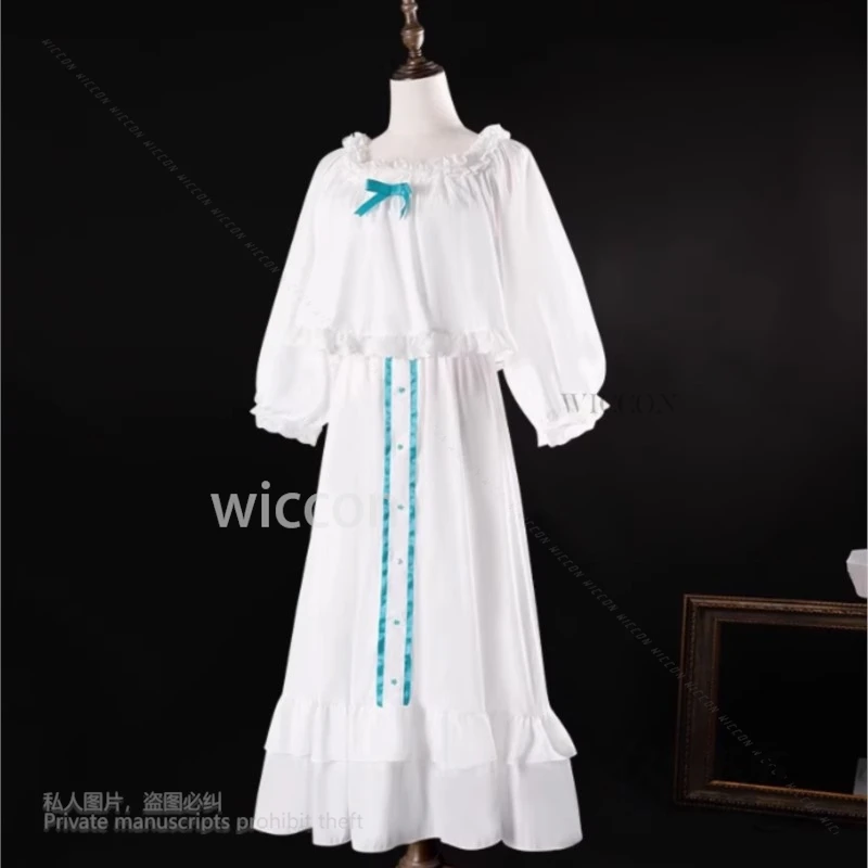 Game Arknight Amiya Irelia Cosplay Costume Lace Bow Princess Dress Nightdress Sleepshirt Role-play Suits Women Summer Halloween