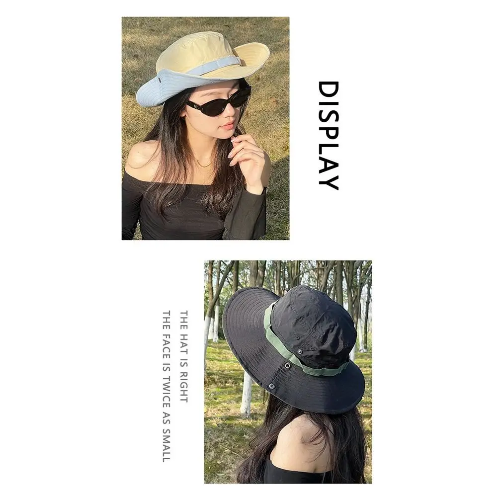 

Корейская альпинистская шапка в стиле ретро с широкими полями, быстросохнущая, с цветовыми вставками, для защиты от солнца