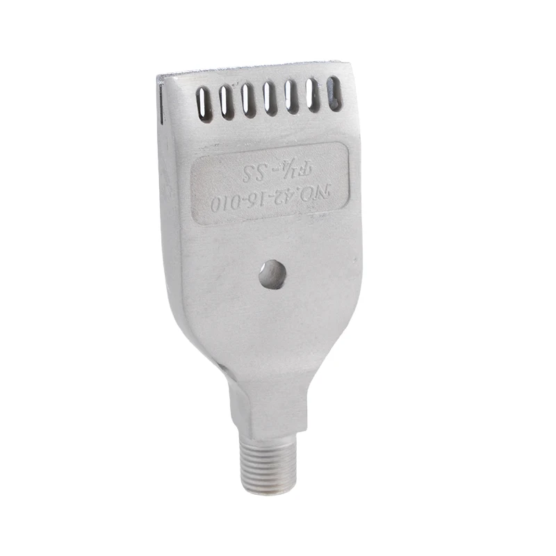 BSPT Threaded 42mm Stainless Steel Double Row Nozzle, Air Knife Flat Fan for Tool Cleaning & Compressed Air