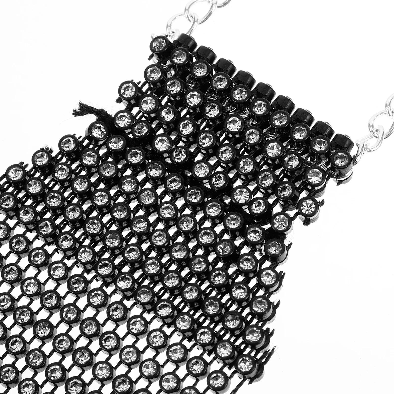 

Shiny Rhinestone Inlaid Necktie Fashion Party Tie Costume Accessory Wedding Music Event Rhinestone Necktie Costume Accessory