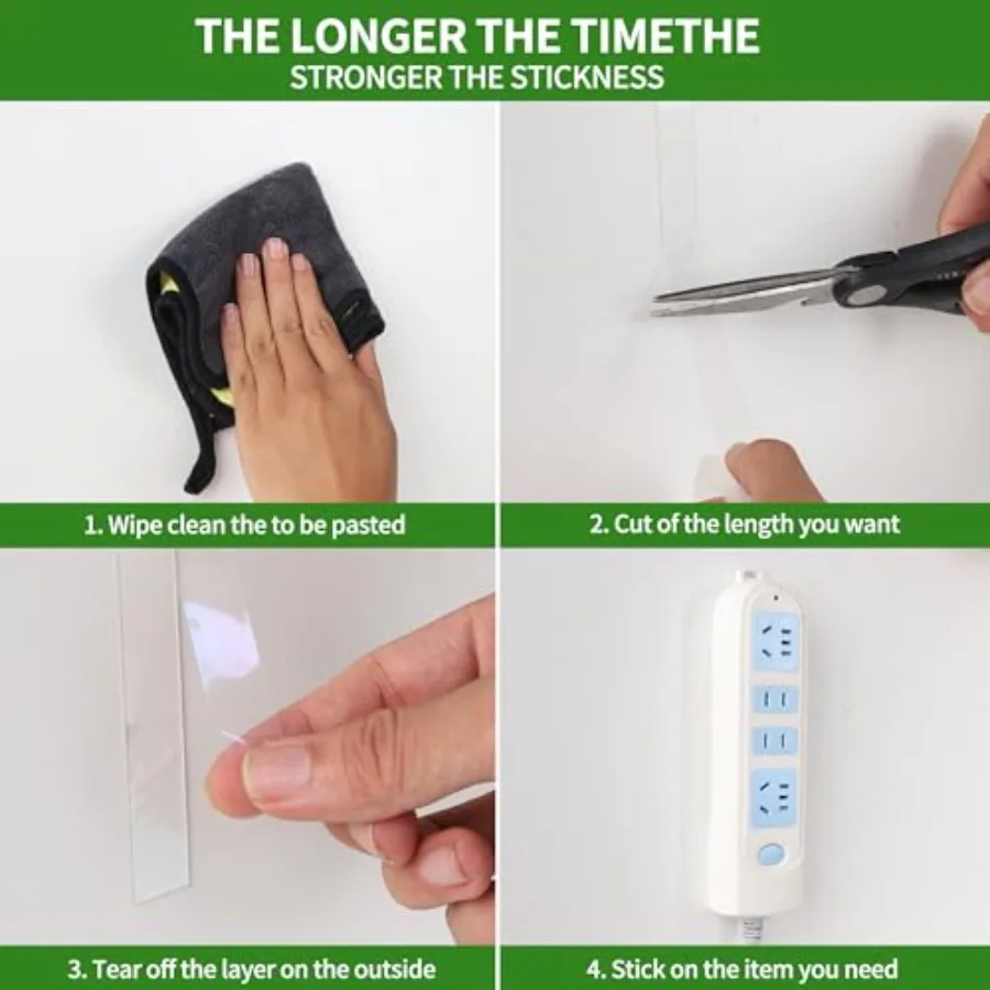 2 حزمة لا شريط مزدوج الجوانب شريط تثبيت شديد التحمل جدران لاصقة شريط كائن فضائي مزدوج الجوانب شريط سجادة شديد التحمل متعدد الأغراض #5