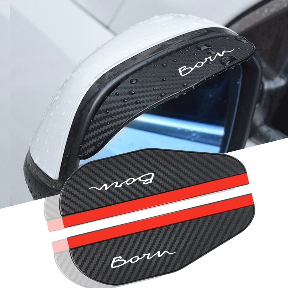 for cupra born 2pcs car Rearview mirror Carbon fiber Rain car accessories