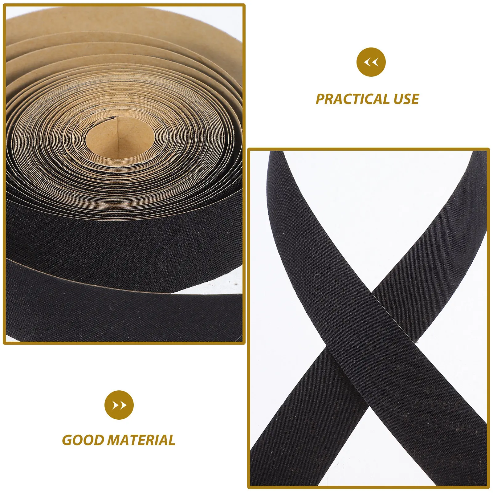 Lamp Shades Fabric Banding Lampshade Edging Clothing DIY Double-sided Adhesive Tape Black Fabric-wrapped Hair Strips