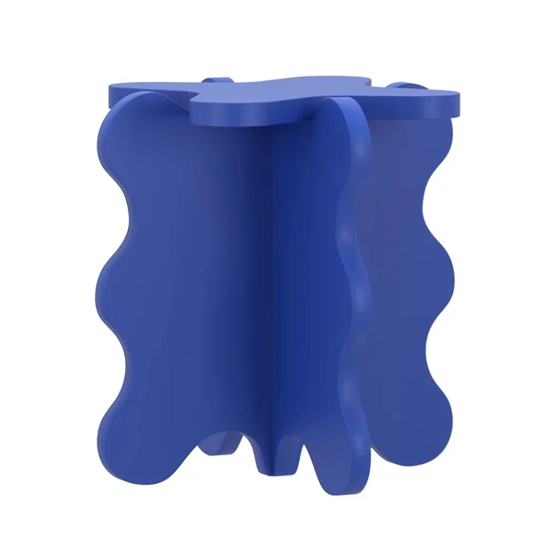 طاولة قهوة على شكل زهرة بتصميم إبداعي لغرفة المعيشة، طاولة جانبية بسيطة على شكل خاص للأريكة، طاولة جانبية مموجة كورية متعددة الألوان #1