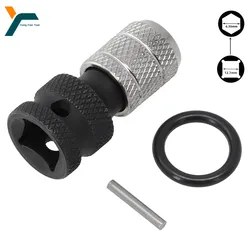 Impact Wrench Change Socket Adapter 1/2'' Square To 1/4'' Hex Drill Chuck Wrench Telescopic Drive Converter Impact Sleeve Tool