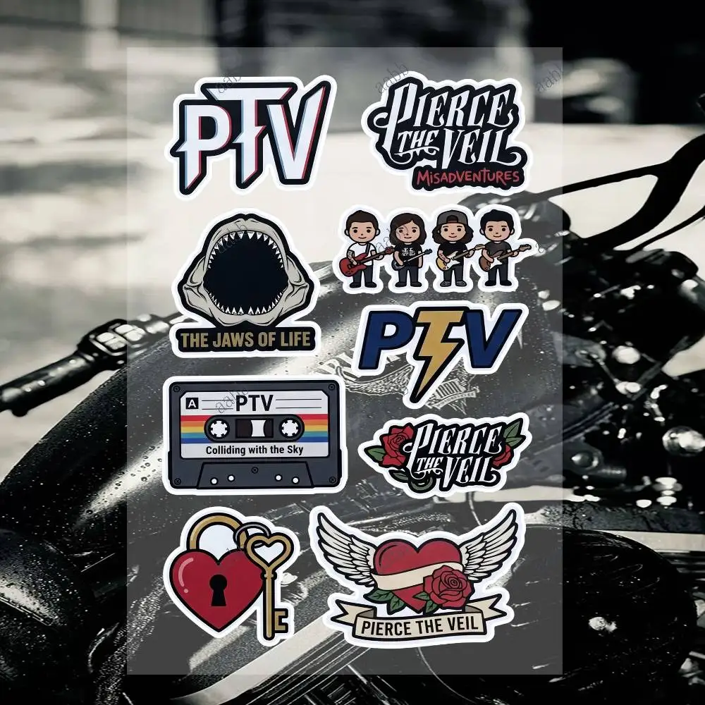 P-Pie R-rce T-The V-Veil Custom Motorcycle Sticker Kit Reflective Decal Set For Helmet Tank Fairing Body Graphics