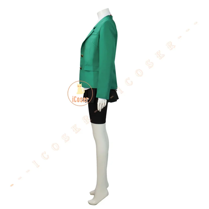 Tomo Aizawa Cosplay Costume Wig Anime Tomo-chan Is A Girl! Junichirou Kubota Green School Uniform Skirt Spats Pants Women Man MS