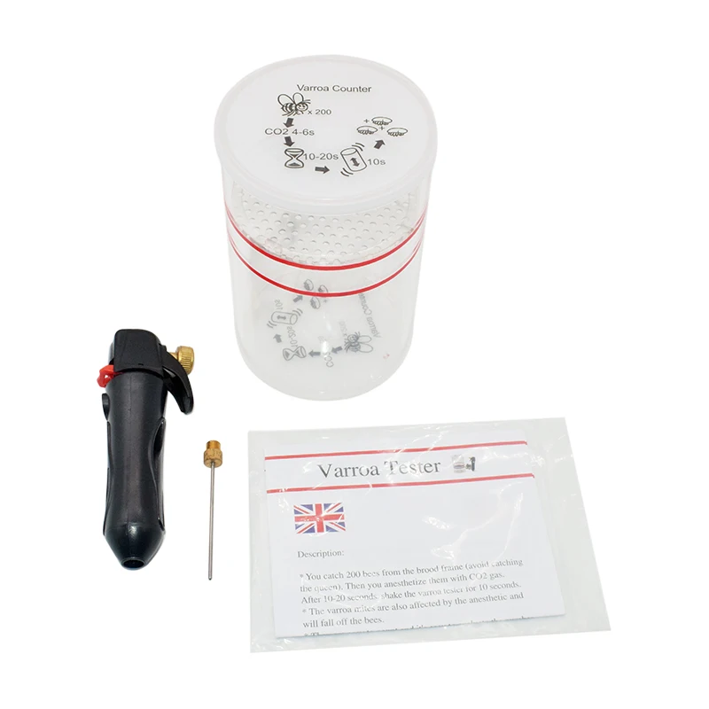 CO2 Varroa Tester Test Bottle Bee Mite Monitoring for Accurate Varroa Mite Infestation Detection Honeybee Varroa Easy Check