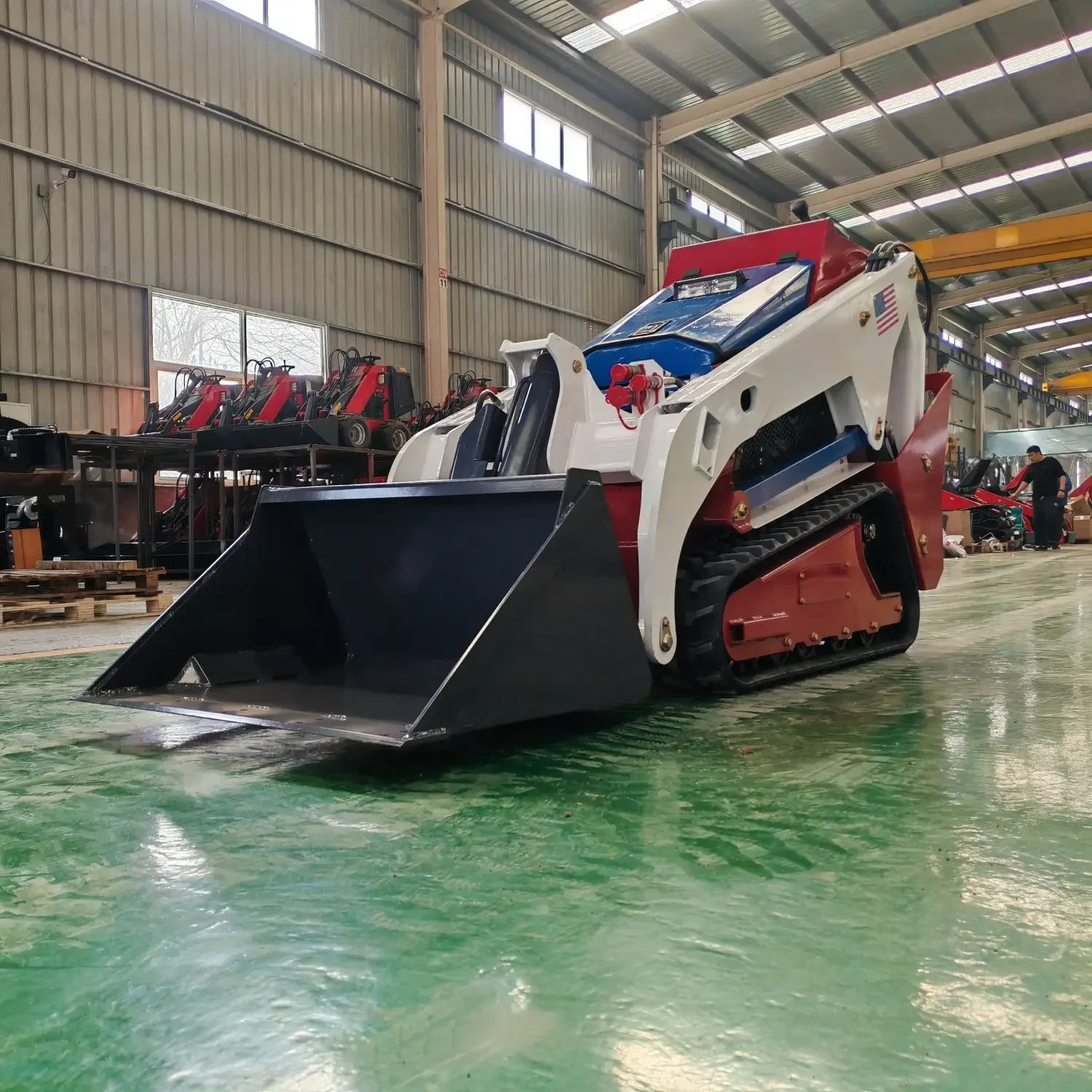 V-1000 CE Epa Engine Die sel inoler Mini Skid Steer Loader dreams achment avec Track