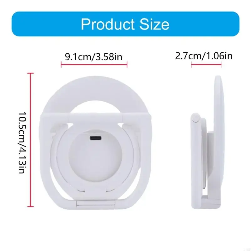 Phone Light with Kickstand for Phone 16 15 14 13 Rechargeable Selfie Vlog Live Streaming Rings Light Foldable K1KF