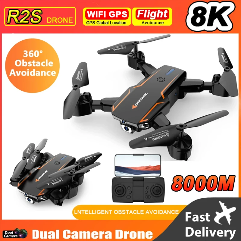 

R2S Drone 8K Camera Professional Aerial Photography Aircraft Mini RC Plane Obstacle Avoidance Drone for Adults and Children