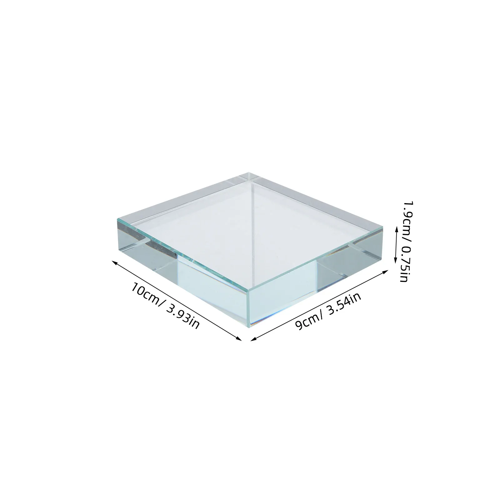 Transparent Glass Paperweight Rectangular Block for Craft Fabric Cutting Sewing Tailor Pattern Weights Office Desk Calligraphy