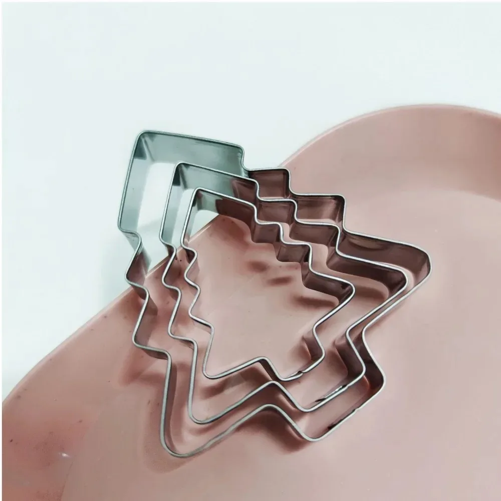 

3 шт., формочки для печенья в виде рождественской елки, многофункциональная форма для выпечки из нержавеющей стали для рождественского праздника, десерта, торта, декор ​