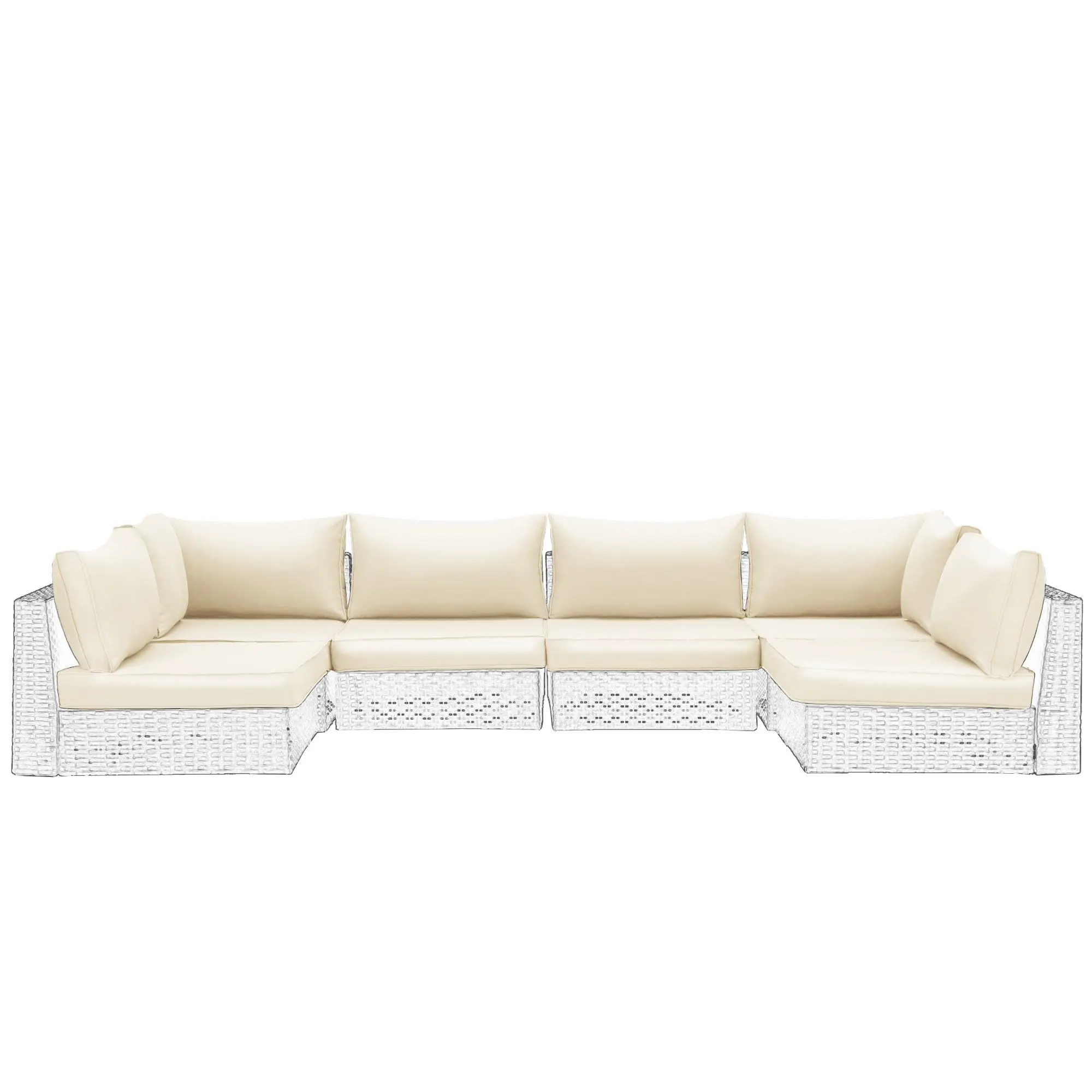 14-Piece Replacement Patio Furniture Cushions, Beige