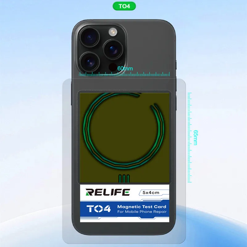 RELIFE TO4 Magnetic Card for Mobile Phone Repair Non-Destructive Testing Unlimited Charging Area Magnetic Visible Detection Tool