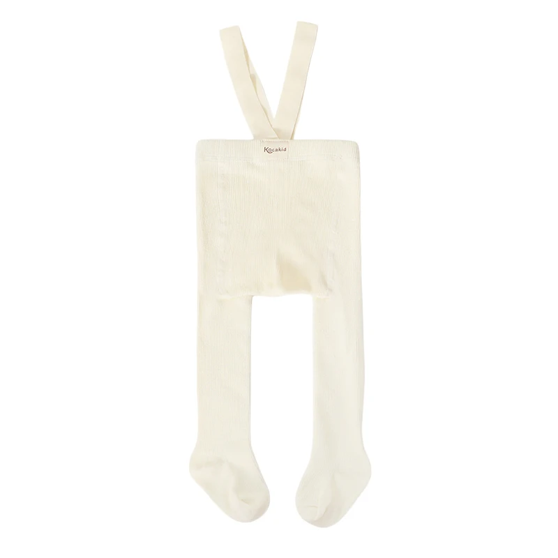 

Rteyno Baby Girls Ribbed Leggings Suspender Pants Overalls Newborn Knit Tights Footed Pantyhose Socks Warm Stockings