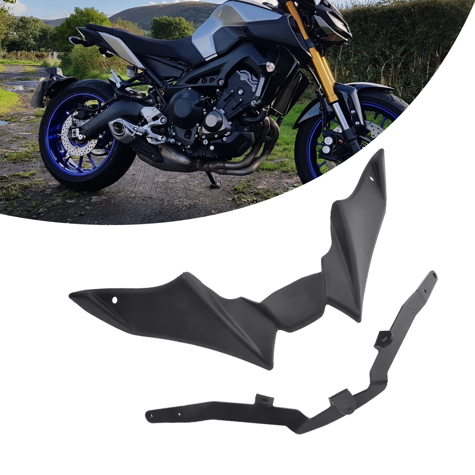Carbon Fiber Spoilers for MT 09 2021 2023, Front Placement, and Easy to Use, Improve Riding Experience, Black Color