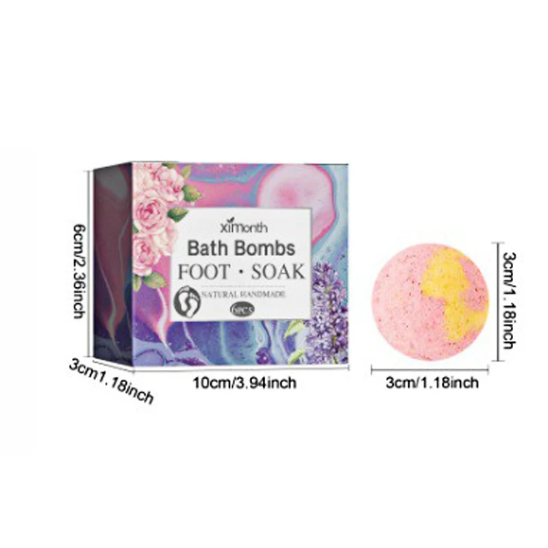 6pcs/box Foot Spa Ball To Repair Cracked And Peeling Heels Stress Relieve Moisturize Foot Care Bath Salt Women Foot Skin Care