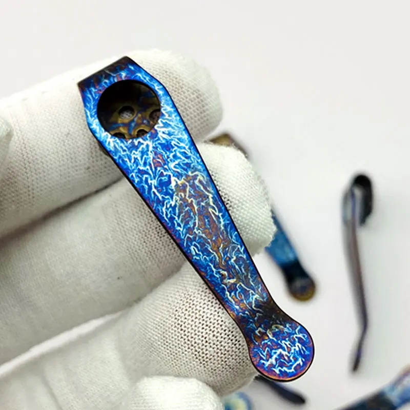 1 قطعة أنودة التيتانيوم سكين جيب كليب Kydex عودة كليب الخصر كليب ل العنكبوت Para2 C81 C10 C11 للطي سكين اكسسوارات