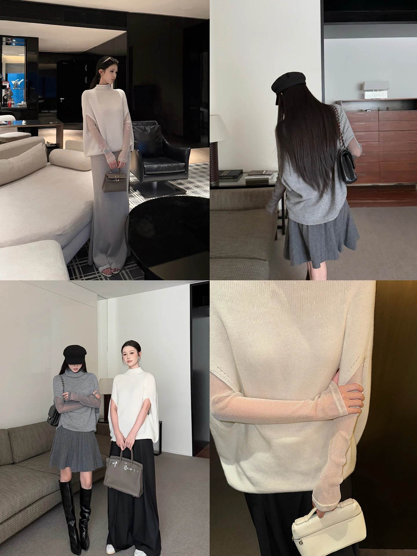 

Buleng High Ne Slim Fit Base Layer Top Inner Wear eer Elastic Casual Sle Long Sve Women's Knitted Sweater