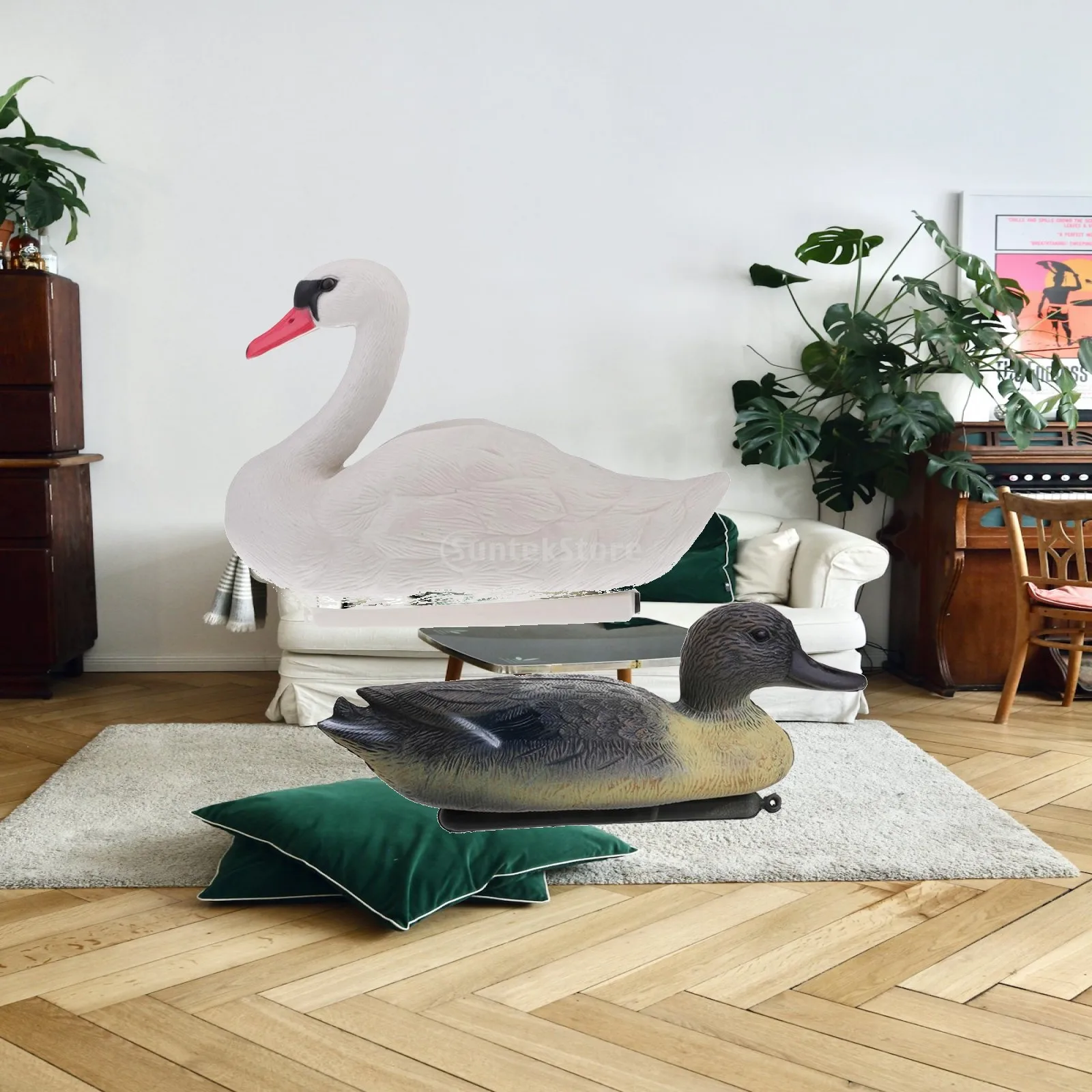 Wild Duck Decoy Realistic Goose Bird Ornament Floating Lawn Decorations for Outdoor Hunting Water Ponds