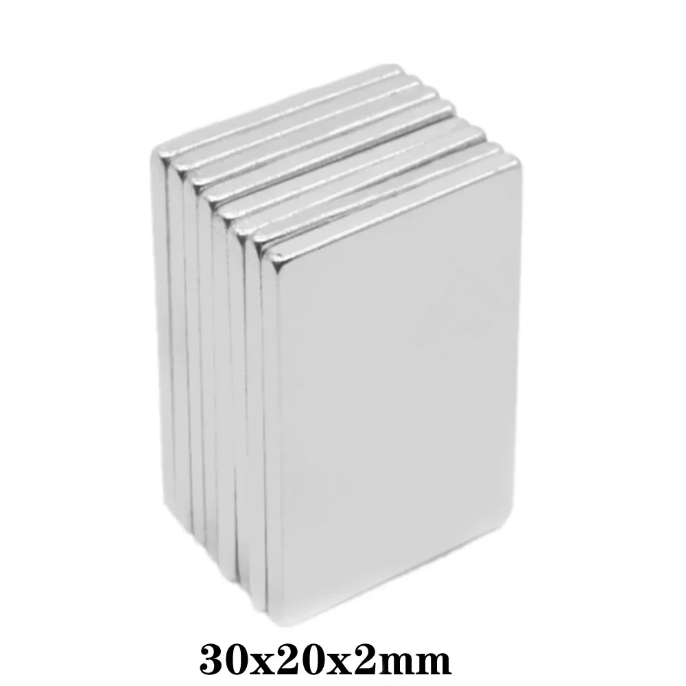 30X20X2 mm Super Strong Neodymium Magnet 30*20*2 mm Block Permanent Magnet 30mm x 20mm x 2mm Powerful Magnets sheet N35