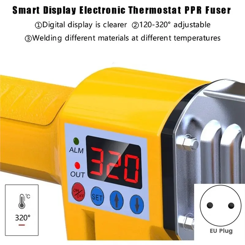 Home Water Pipe Plastic Welding Tools 220V Pipe Welding Machine 800W PB/PP/PE/PPR Pipe Welding Iron EU Plug-[ToolMr A83]
