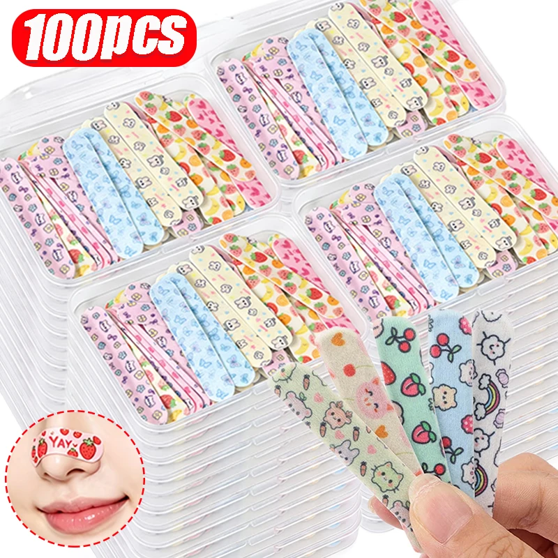 5/100Pcs Non-woven Fabric Nasal Strips with Adjustable Cutting 3D Breathable Lightweight Secure Long-Lasting Nasal Wing Strips