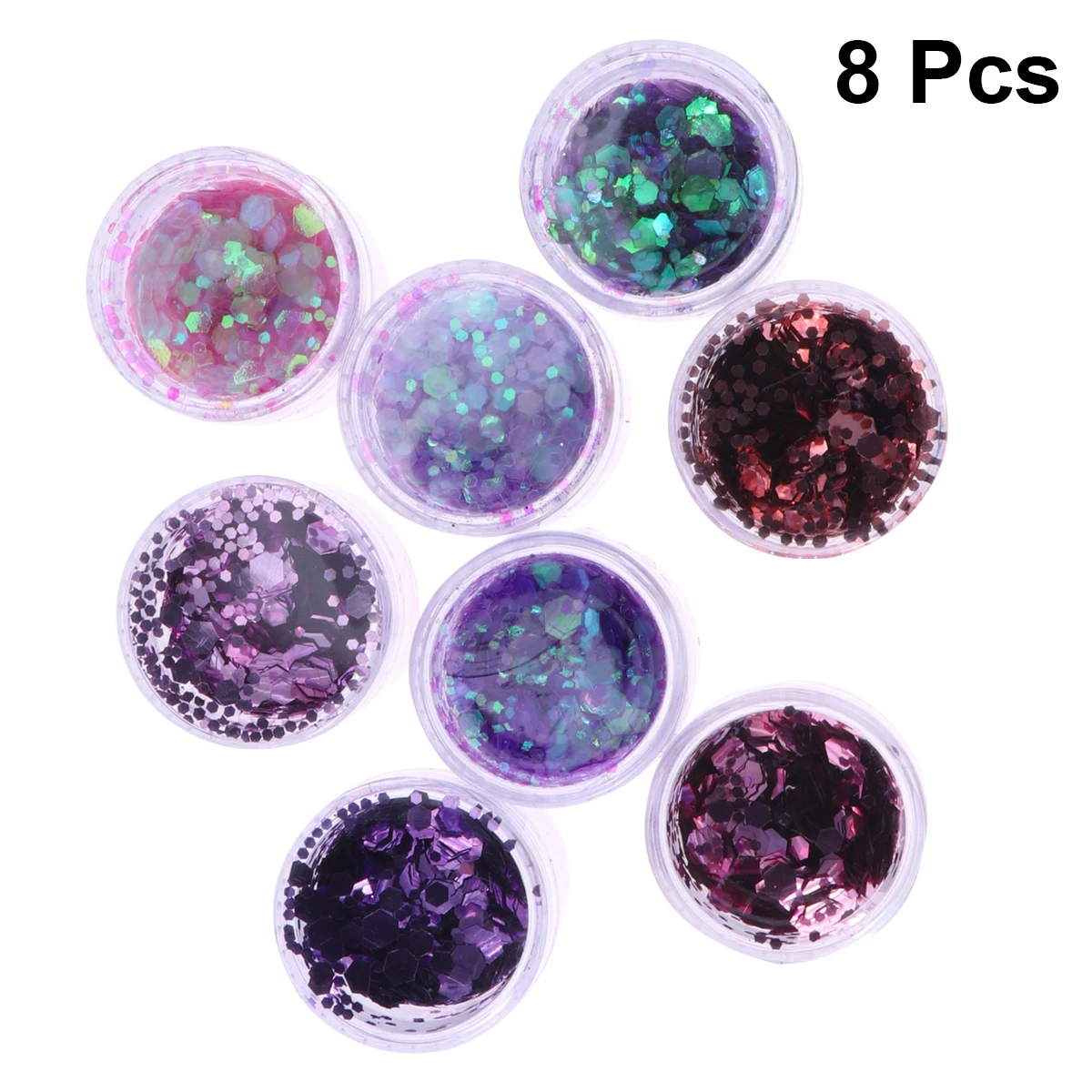 

Colorful Glitter Nail Art Sequin Set 8 Boxes Dazzling Manicure Paillette DIY Decoration Home Professional Mixed Varnish Party