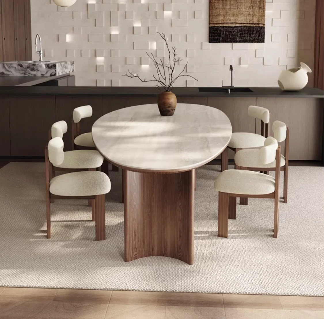 DiningTable, Dining Room Sets, Simple Oval Table Set For Restaurant Home Hotel Villa - for Dining & General Use, Hotel, Home