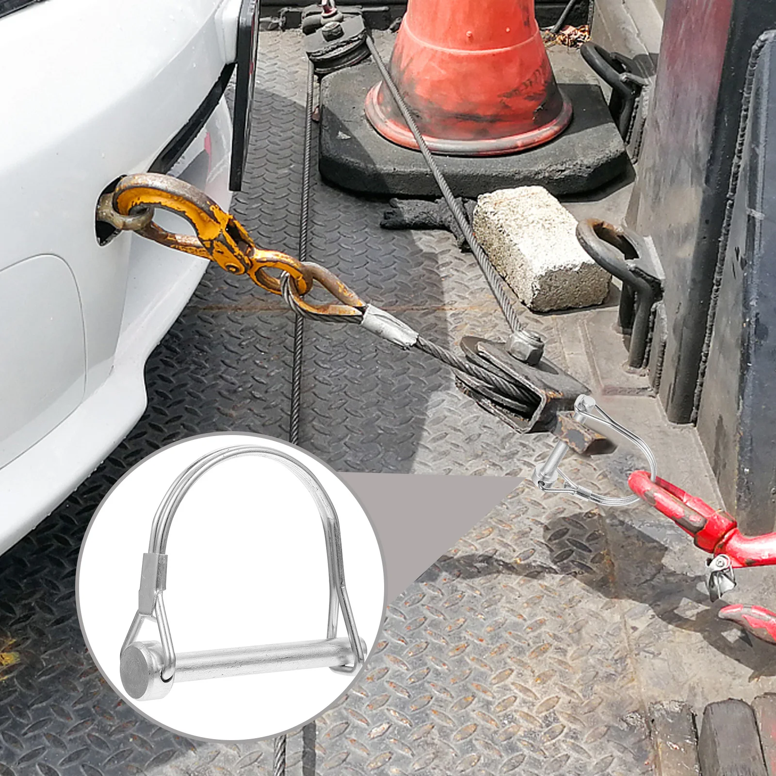 

8Pcs High Quality Carbon Steel Safety D Shaped Locating Pins Widely Used in Farming Gardening and Industrial Fasteners