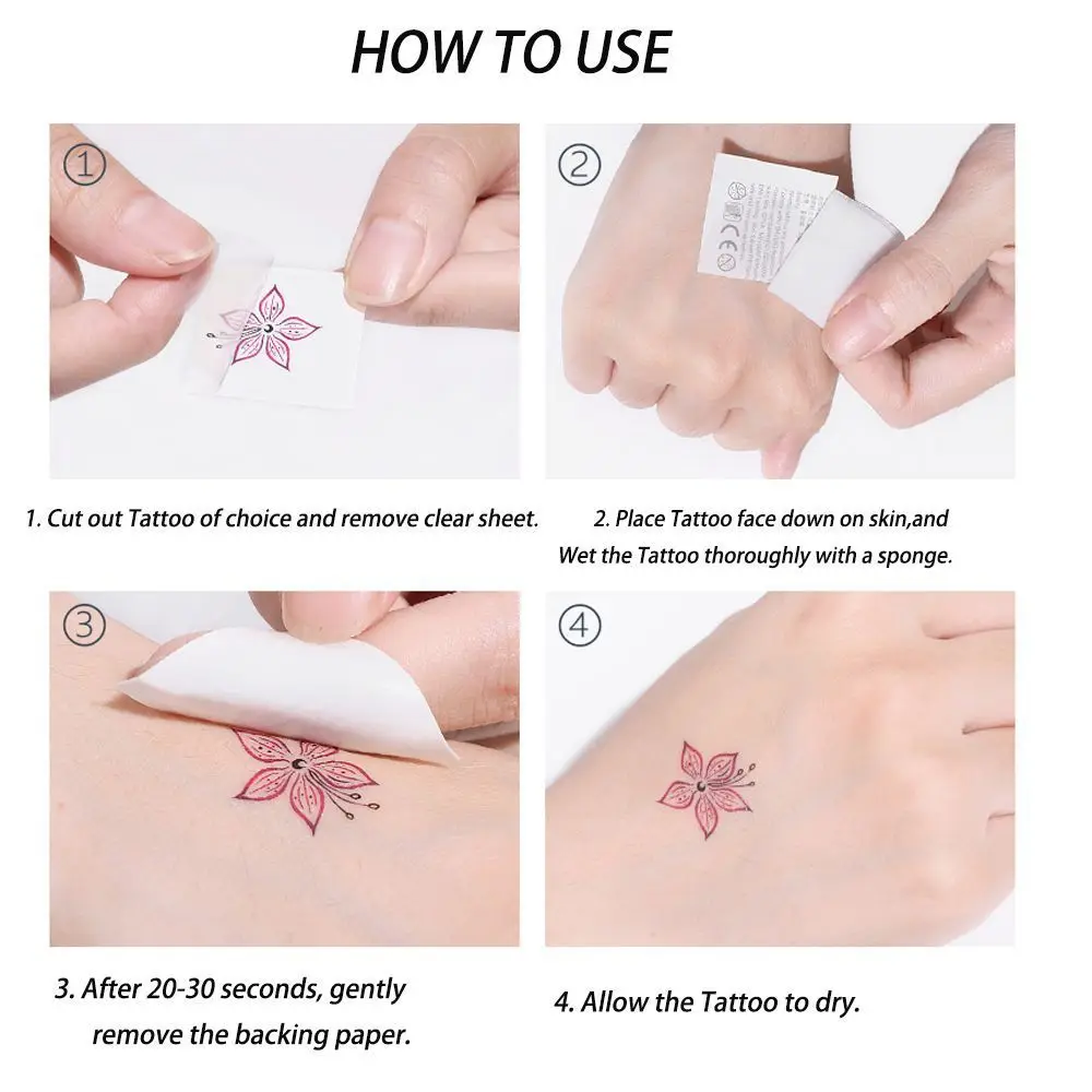 Universal Easy To Use Various Waterproof Fake Tattoo Temporary Tattoos Semi-permanent Herbal