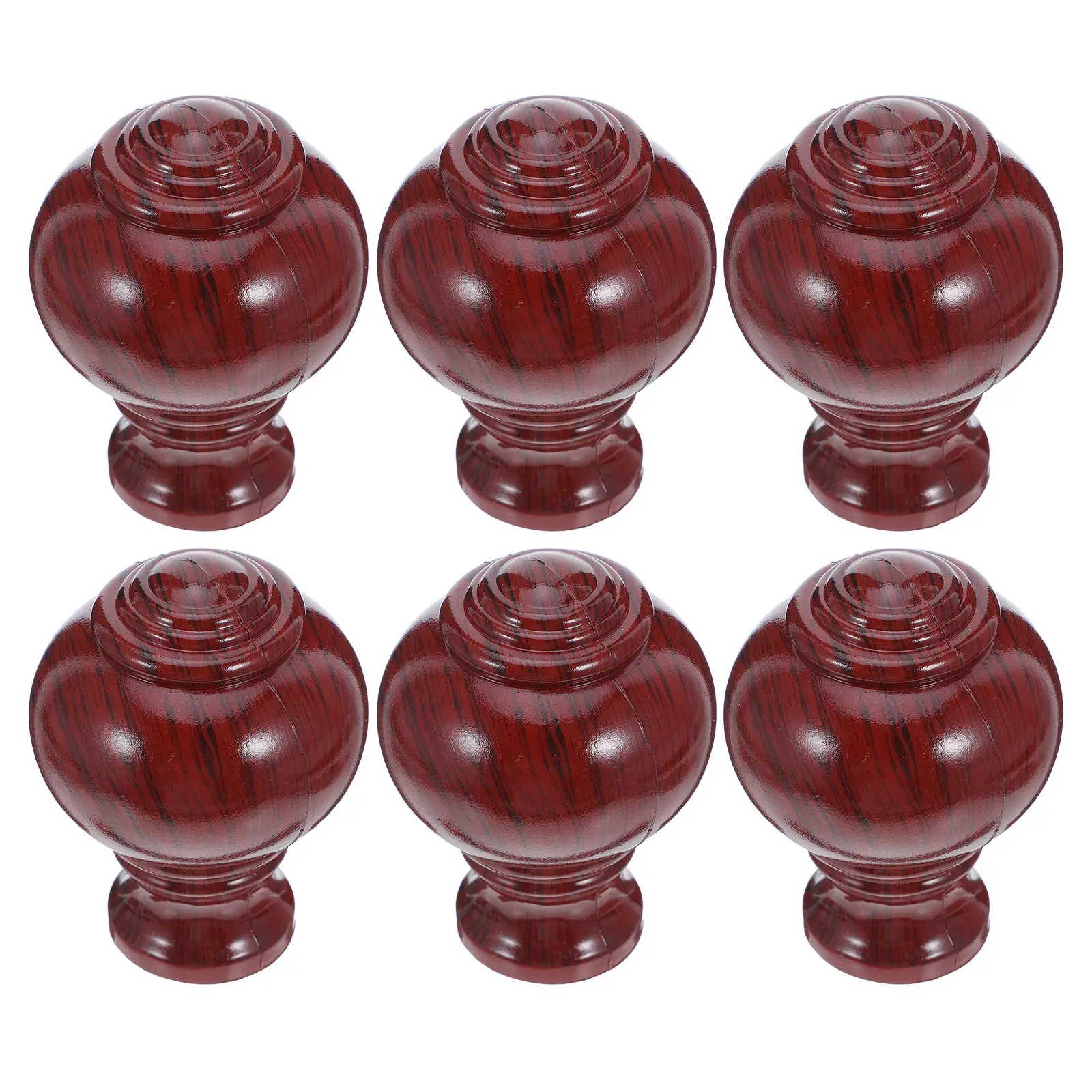 

Набор из 6 декоративных наконечников для карнизов под дерево, легко устанавливаемые заглушки для оконных штор, с гладкими краями, защищающие шторы