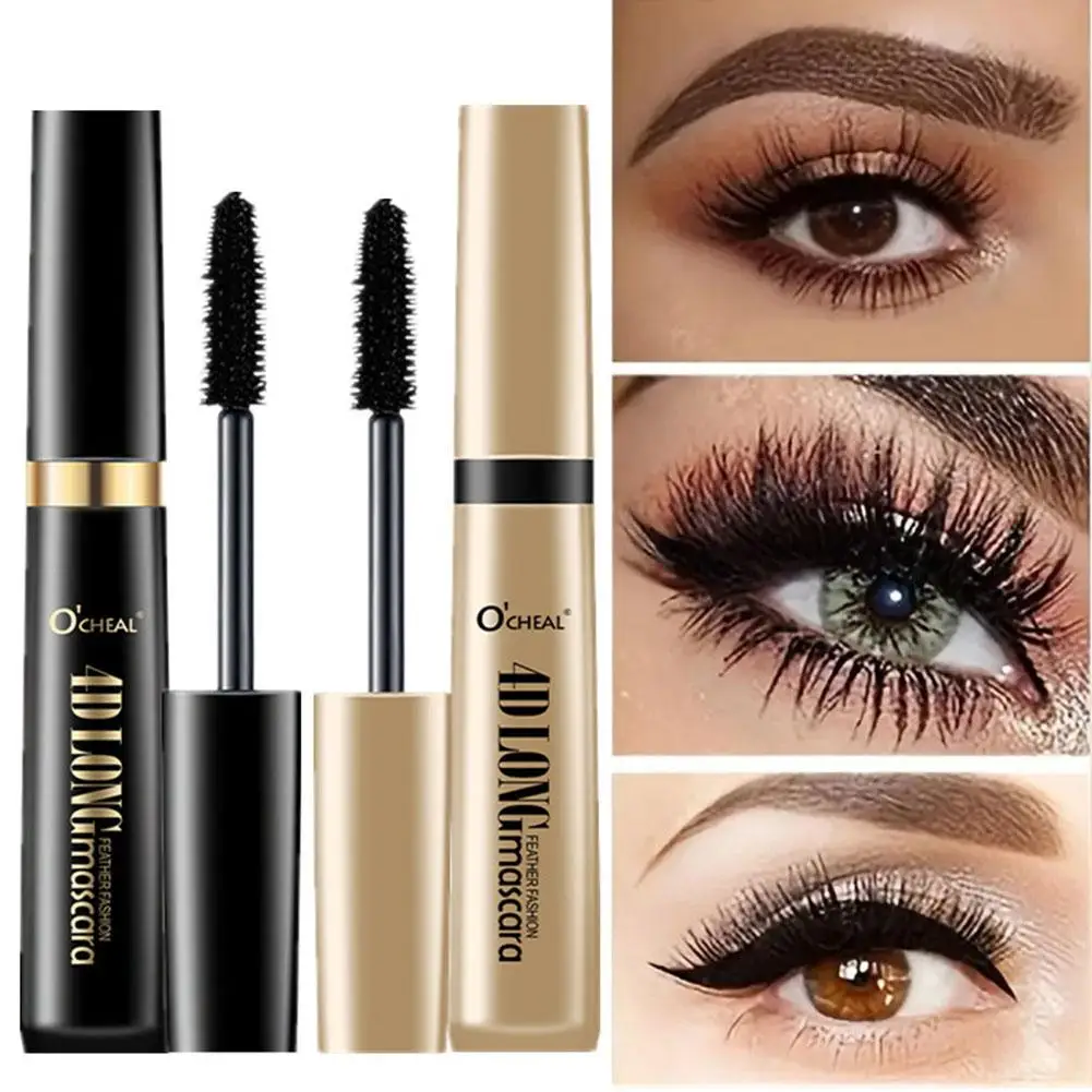 4D Mascara Slender Thick Curling Long Eyelashes Primer Waterproof Non-Smudge Lasting Anti-Sweat Mascara 1pc M3R4