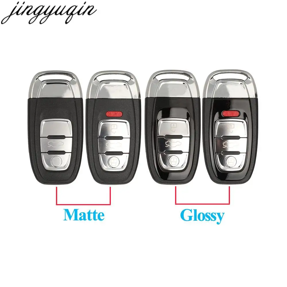 

Jingyuqin 3/4 Buttons Remote Car Key Case Shell For Audi A4l A3 A4 A5 A6 A8 Quattro Q5 Q7 A6 A8 Key Fob Replacement