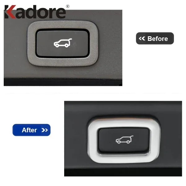 ل جاكوار F-PACE 2016 2017 2018 2019 2020-2025 سيارة الخلفي الجذع مربع خلفي التبديل إطار الكسوة ملصق غطاء الملحقات الداخلية #4