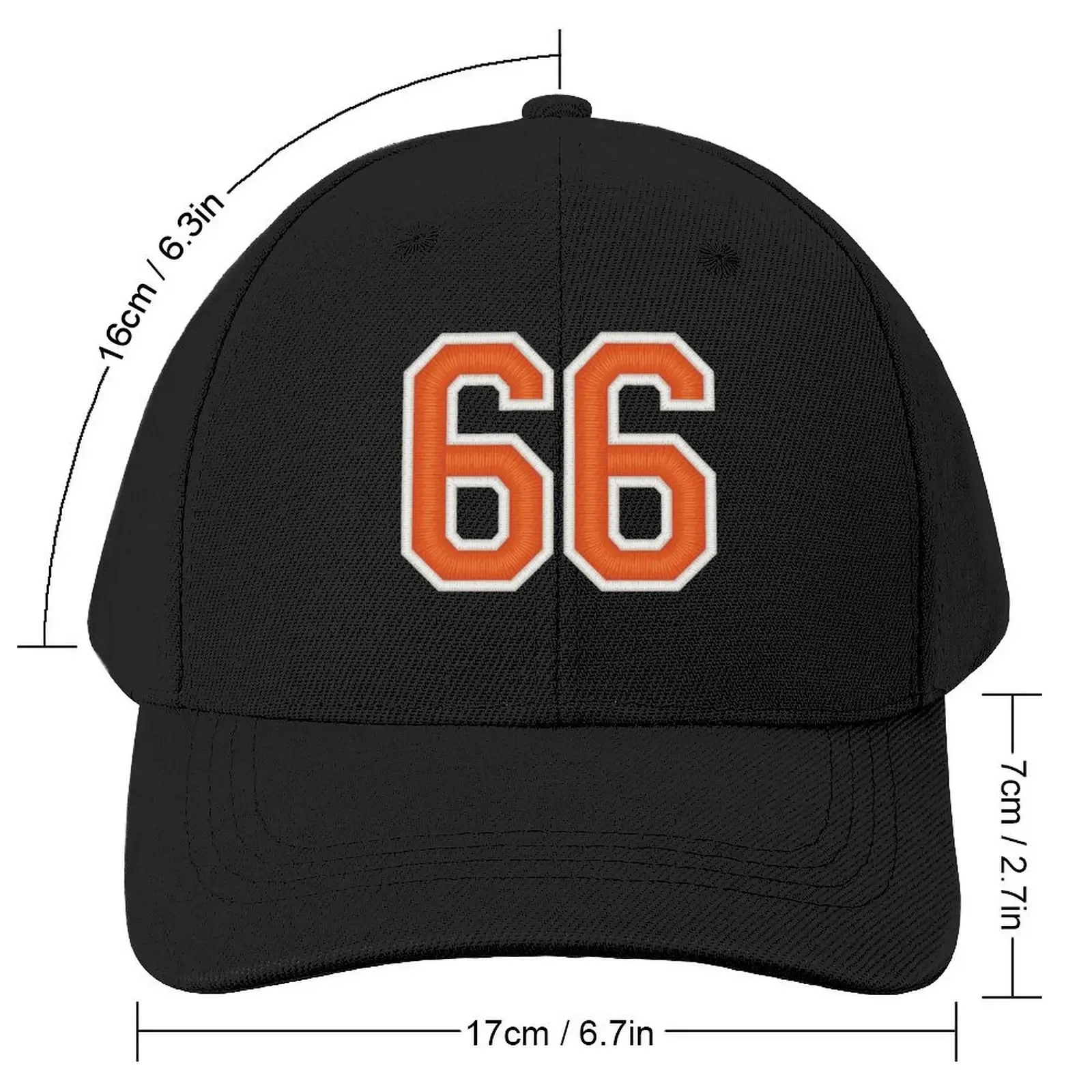 Sports Number 66 Jersey Sixty Six Orange Baseball Cap tea Hat Visor Dropshipping Men Luxury Brand Women's