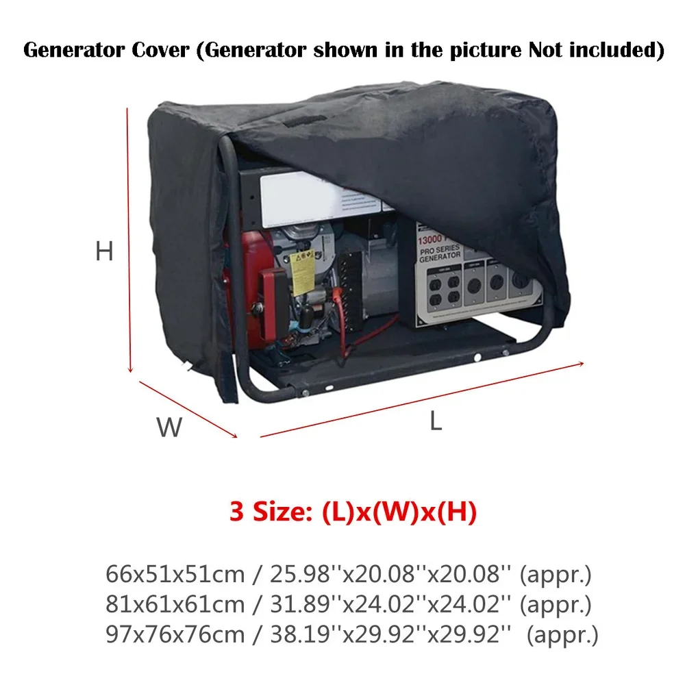 Outdoor Generator Waterproof Cover Portable 210D Oxford Cloth Weatherproof Universal Dustproof Generator Cover All Weather