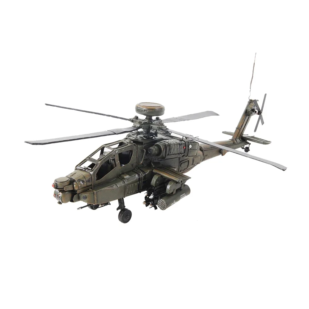 Wooden office and home decoration hand-painted helicopter ornaments