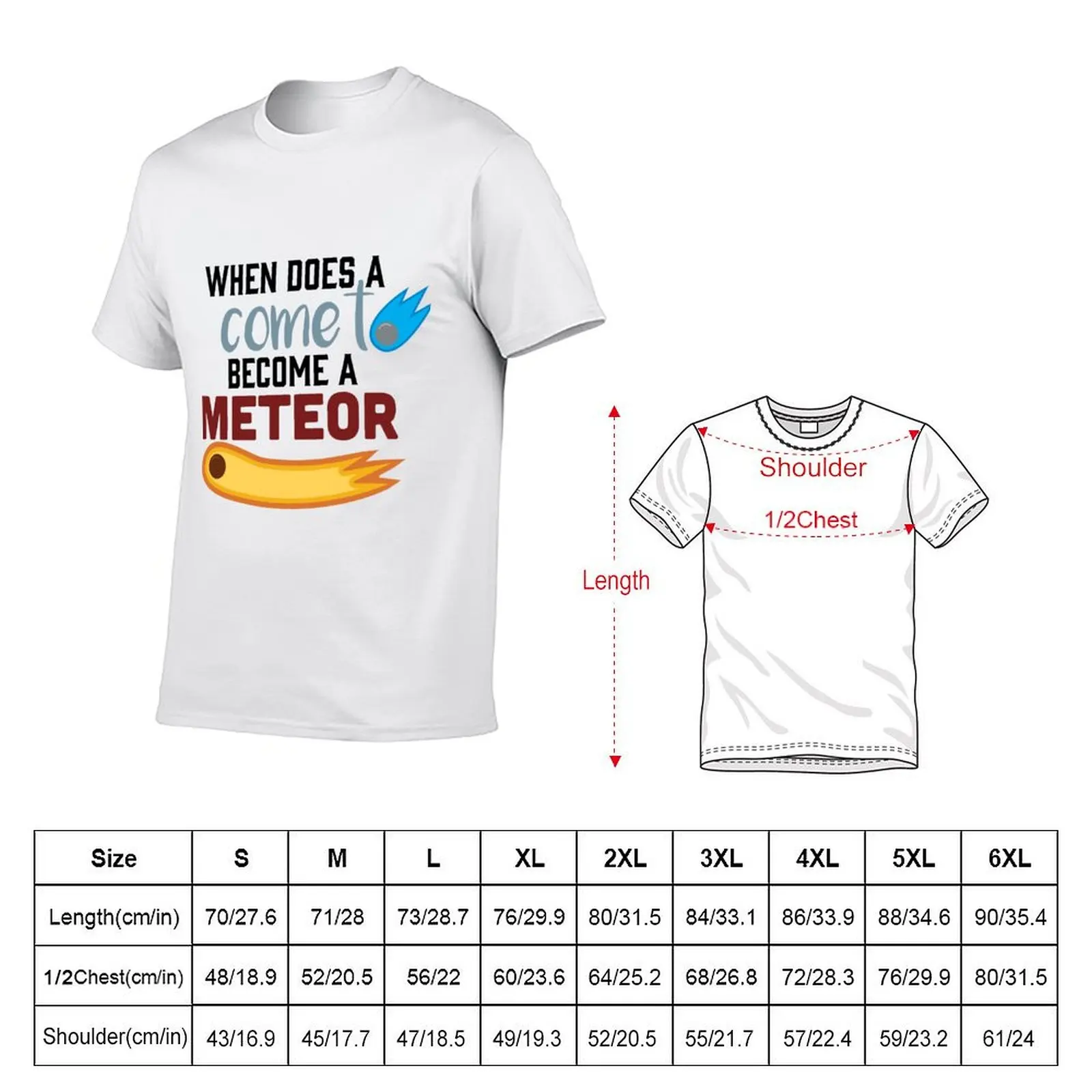 When does a comet become a meteor T-Shirt valentines boutique clothes gifts for boyfriend t shirts men