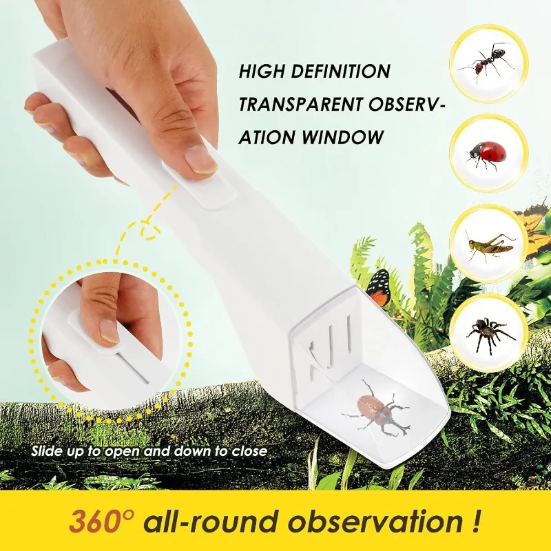 Insect Catcher Handheld Contactless Humane Insect Catchers Release Tool,Quick-Release Spider Catchers Indoor Outdoor