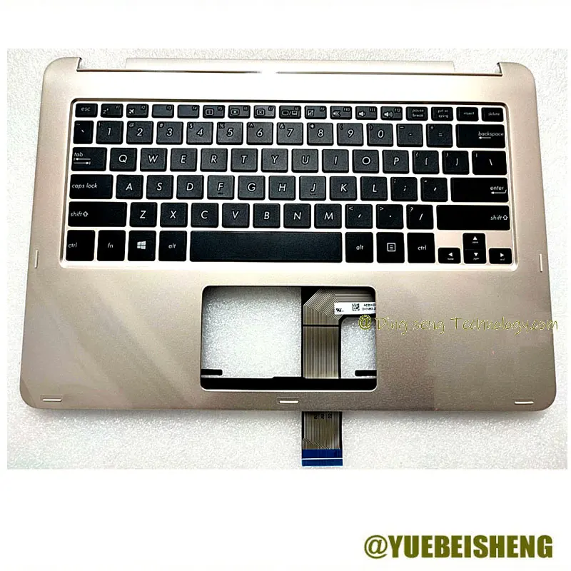 YUEBEISHENG       New/org For ASUS TP301 TP301U TP301UA TP301UJ Pallmrest US keyboard upper cover,Golden