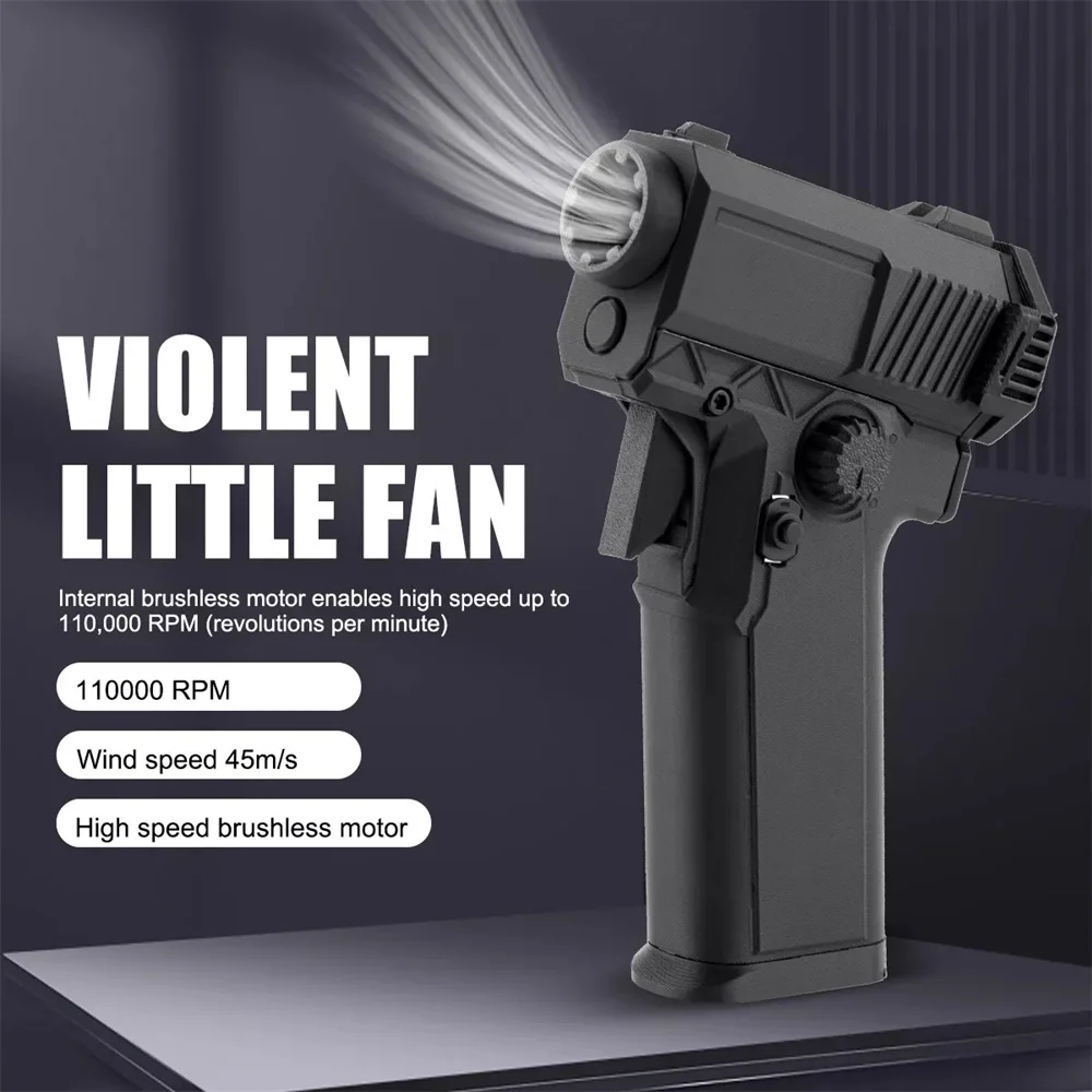 

Mini Turbo Jet Fan 110000 RPM Brushless Motor Powerful Airflow Violent Air Blower USB Rechargeable Dust Cleaning Tools